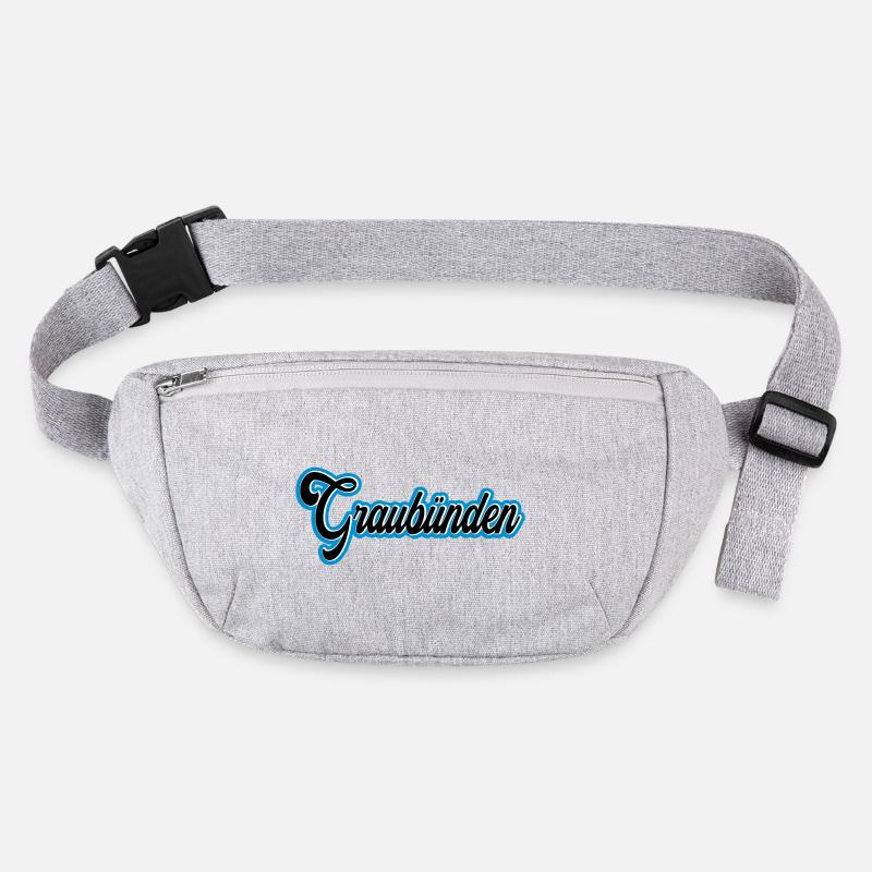 Graubünden Script mit Blau Outline Stanley/Stella recycelte Gürteltasche