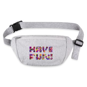 Have Fun (Text, Geometric Pattern, Colorful) - Stanley/Stella recycled Hip Bag  - heather grey - Front