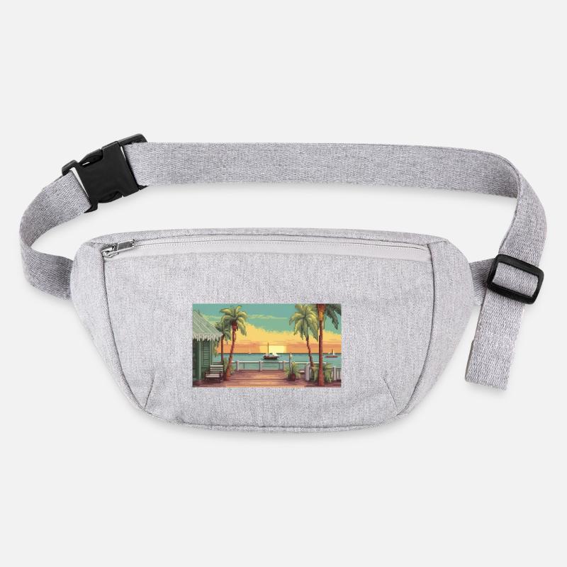 Key West, Floride - Pixel Art Sac banane recyclé Stanley/Stella