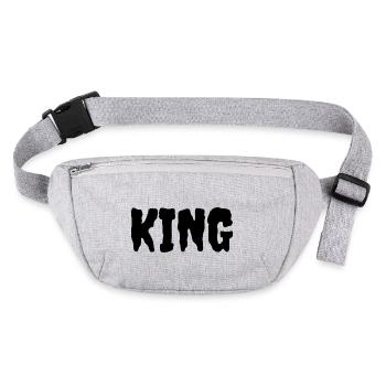 Ich bin ein König - Stanley/Stella recycelte Gürteltasche - Grau meliert - Vorne
