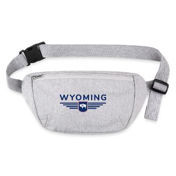 T-shirt de fan du Wyoming – Wild & Free - Sac banane recyclé Stanley/Stella - gris chiné - Devant