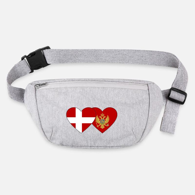 Danemark Drapeau du Monténégro Sac banane recyclé Stanley/Stella