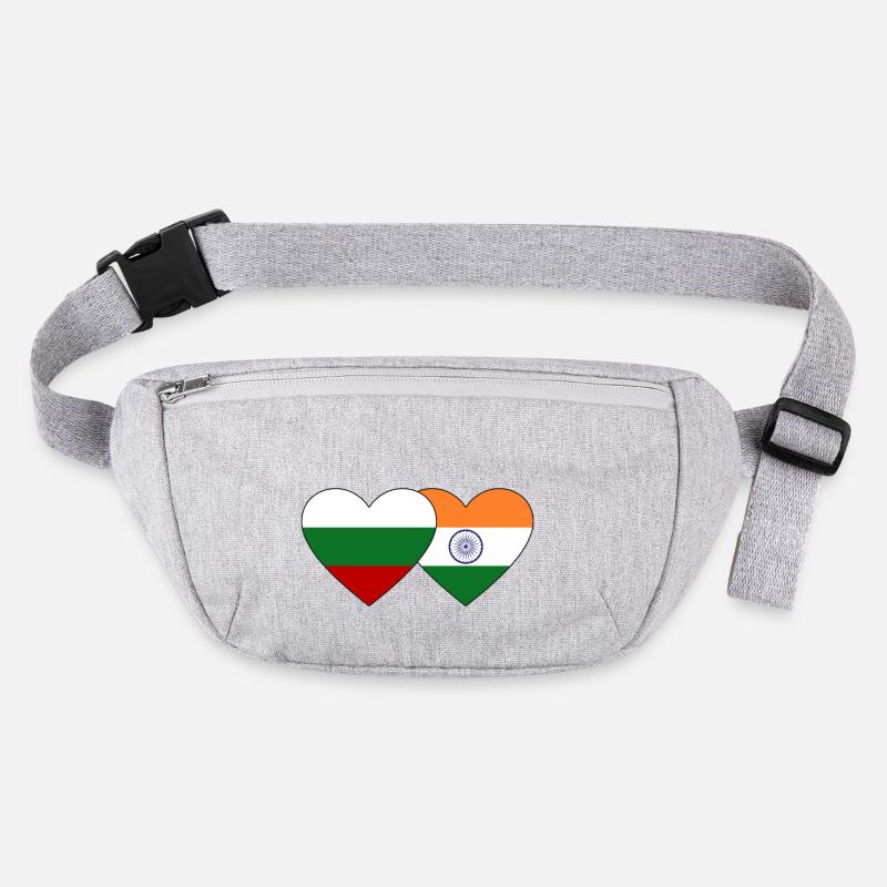 Bulgarie Inde drapeau coeur Sac banane recyclé Stanley/Stella