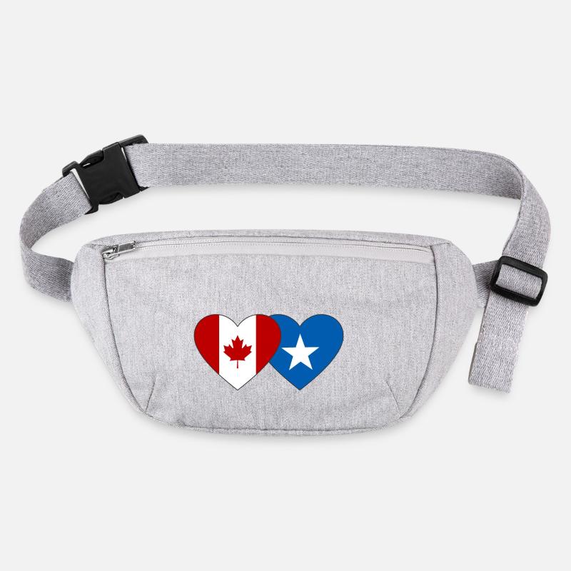 Canada Somalia Flag Heart Stanley/Stella recycled Hip Bag 