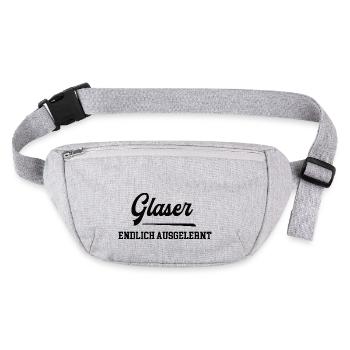 Glaser Ausbildung Bestanden Bester Glaserazubi - Stanley/Stella recycelte Gürteltasche - Grau meliert - Vorne