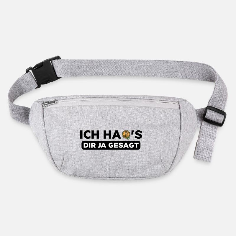 Ich habs dir ja gesagt Bitcoin Crypto Kryptowährun Stanley/Stella recycelte Gürteltasche