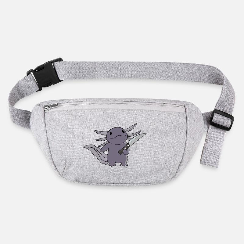 Böses Axolotl Messer rosa Lurch Molch Stanley/Stella recycelte Gürteltasche