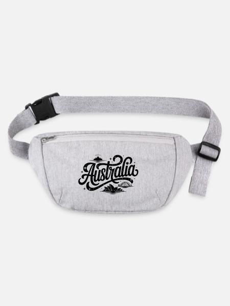 Australien - Souvenir-Design - Stanley/Stella recycelte Gürteltasche - Grau meliert - Vorne