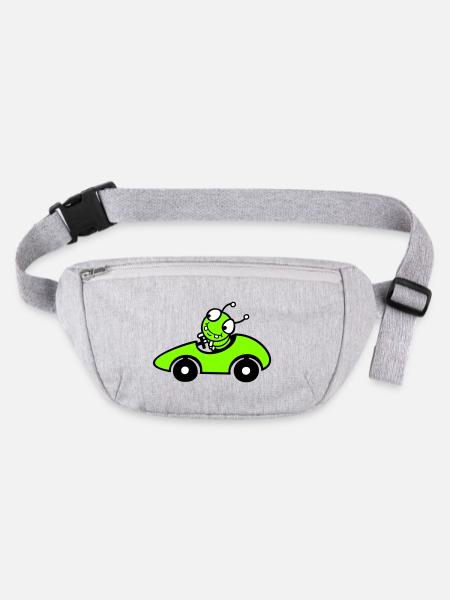 Caterpillar Worm Racing Car Racing Car Fast Driving Sports - Stanley/Stella recycled Hip Bag  - heather grey - Front