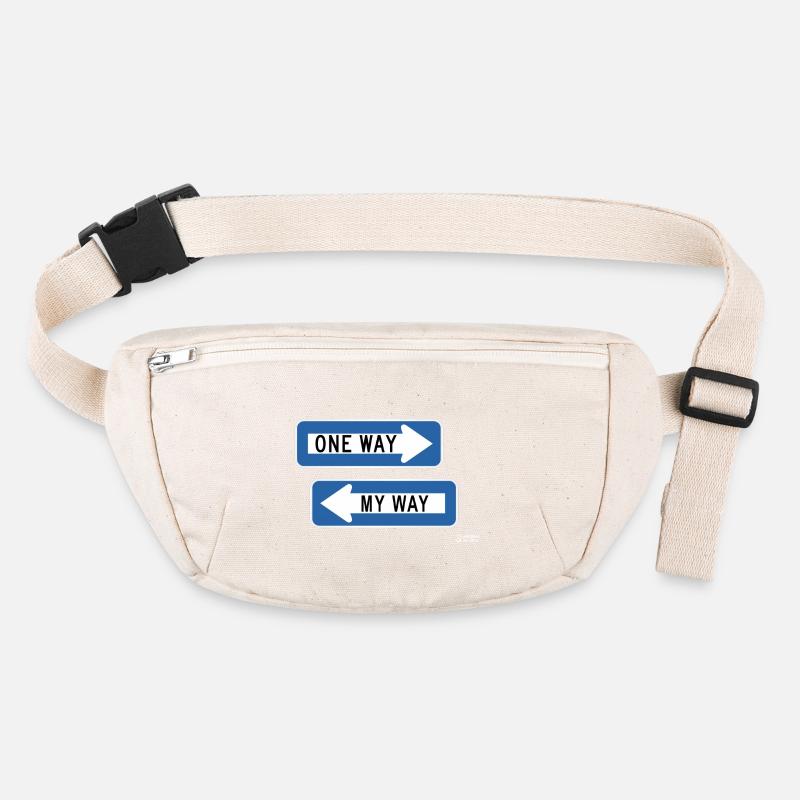 One Way vs My Way Sign Duo Stanley/Stella recycled Hip Bag 