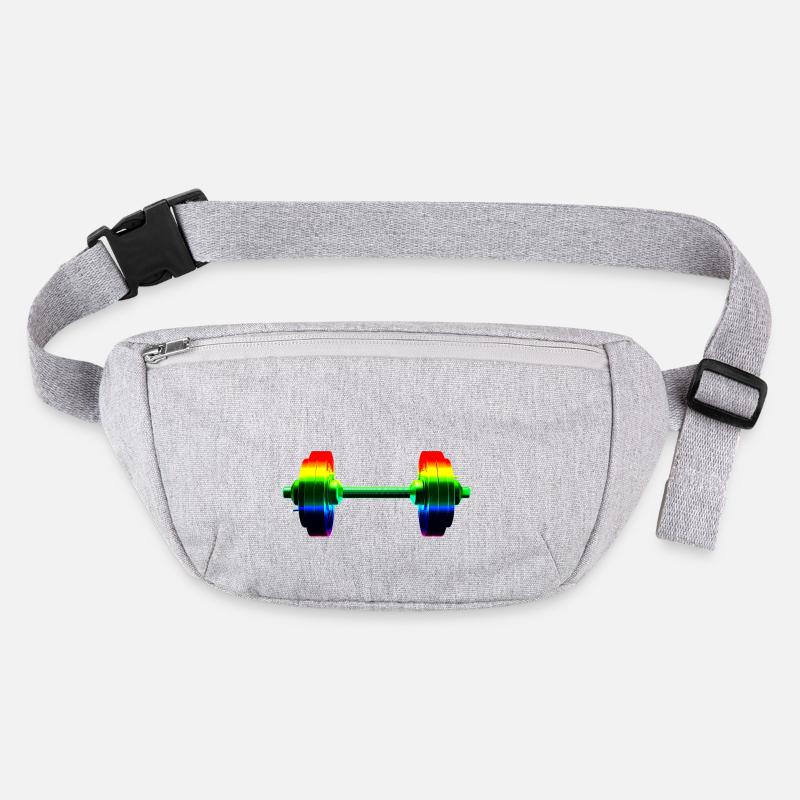 Rainbow dumbbell Stanley/Stella recycled Hip Bag 