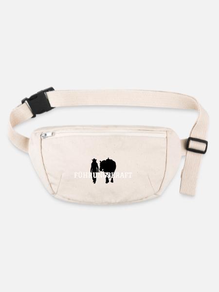 Westernreiten Westerngirl Führungskraft - Stanley/Stella recycelte Gürteltasche - Naturweiß - Vorne