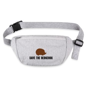 Rettet Den Igel Tierschutz Stacheltier Igelmotiv - Stanley/Stella recycelte Gürteltasche - Grau meliert - Vorne