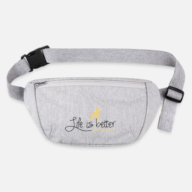 Life is better with a Whippet Stanley/Stella recycelte Gürteltasche