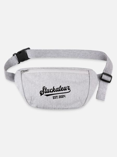 Stuckateur 2024 Beruf Stukkateur Gipser Maurer - Stanley/Stella recycelte Gürteltasche - Grau meliert - Vorne