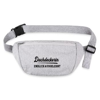 Dachdeckerin Ausbildung Bestanden Azubi Dachbau - Stanley/Stella recycelte Gürteltasche - Grau meliert - Vorne