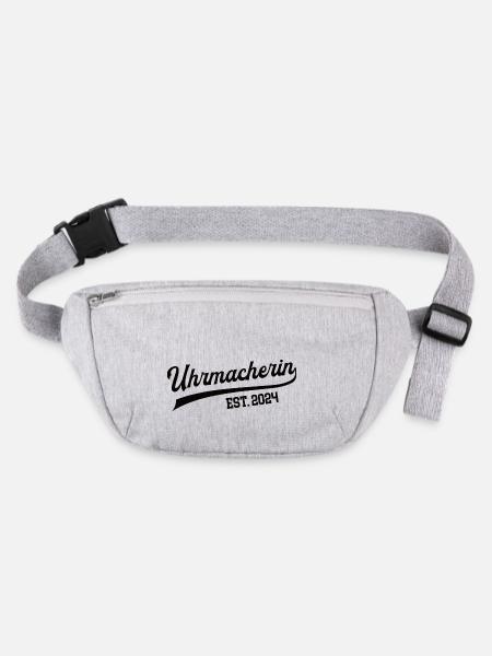 Uhrmacherin 2024 Beruf Uhrmacher Frau Uhrmacherei - Stanley/Stella recycelte Gürteltasche - Grau meliert - Vorne