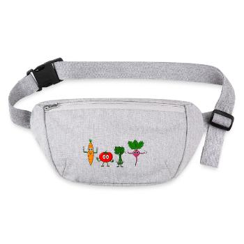 Vegetable figures posing - Stanley/Stella recycled Hip Bag  - heather grey - Front