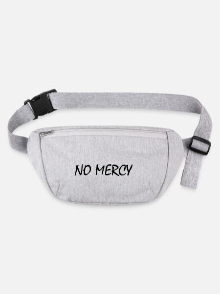 No mercy - Stanley/Stella recycelte Gürteltasche - Grau meliert - Vorne