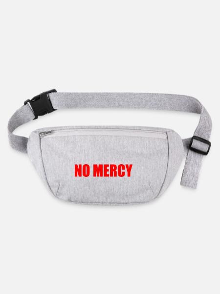 No mercy - Stanley/Stella recycelte Gürteltasche - Grau meliert - Vorne
