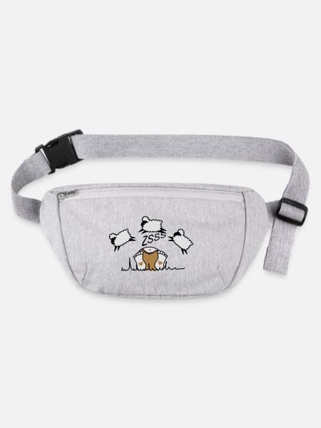 La compter les moutons - Sac banane recyclé Stanley/Stella - gris chiné - Devant