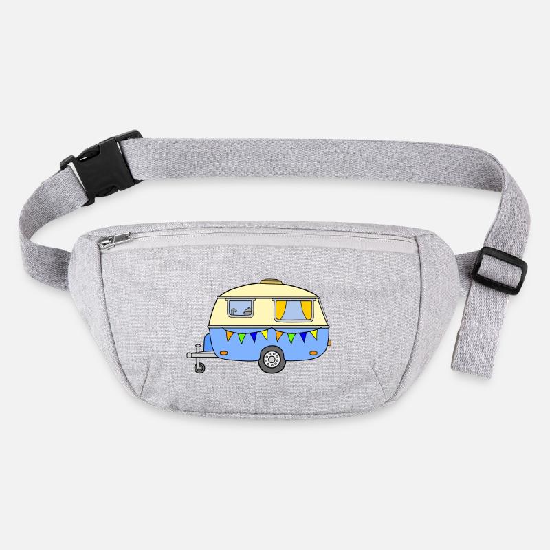 Caravane Caravane Vintage Bleu Clair - Sac banane recyclé Stanley/Stella - gris chiné