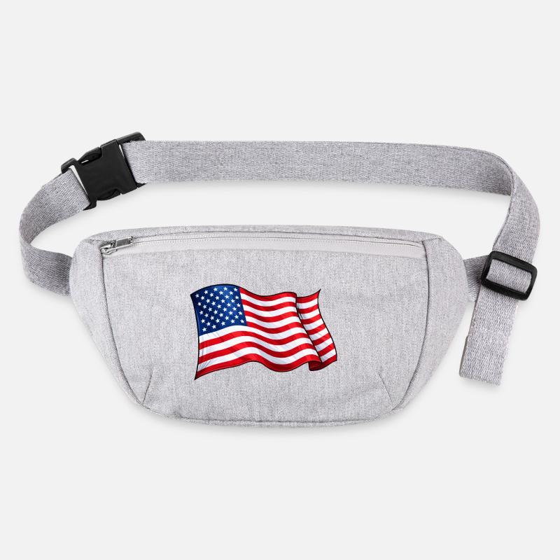 Motif de vague du drapeau américain Sac banane recyclé Stanley/Stella