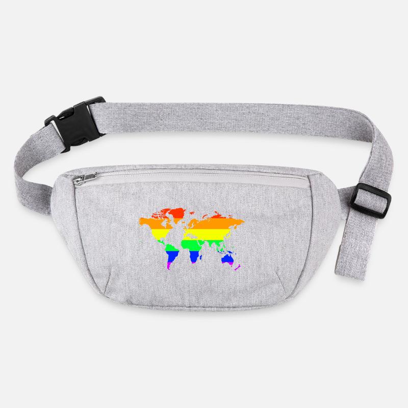Rainbow World - Outing World Flag Stanley/Stella recycled Hip Bag 
