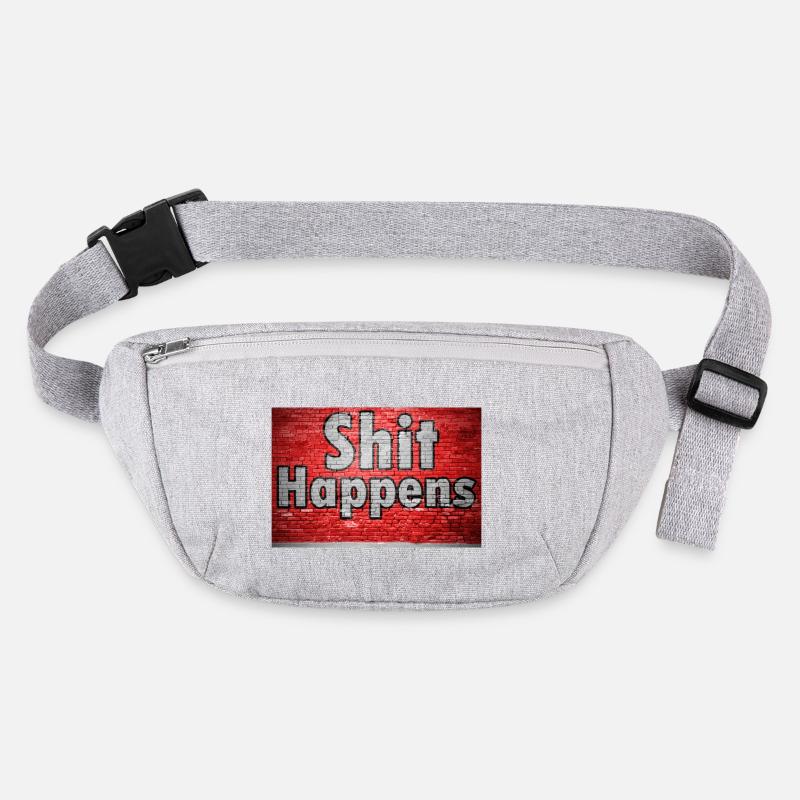 Shit Happens Brick Wall Graffiti Stanley/Stella recycled Hip Bag 