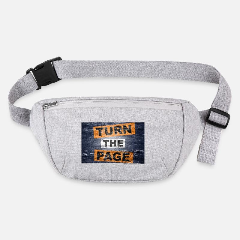 Turn the Page saying lettering Graffiti Stanley/Stella recycled Hip Bag 