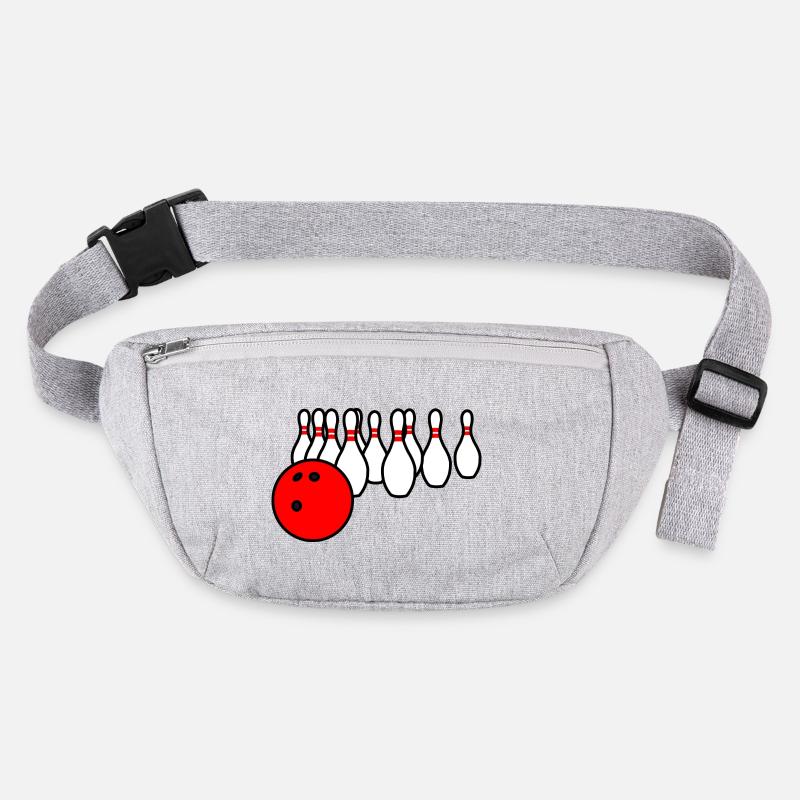 Bowlingkugel mit Pins Stanley/Stella recycelte Gürteltasche