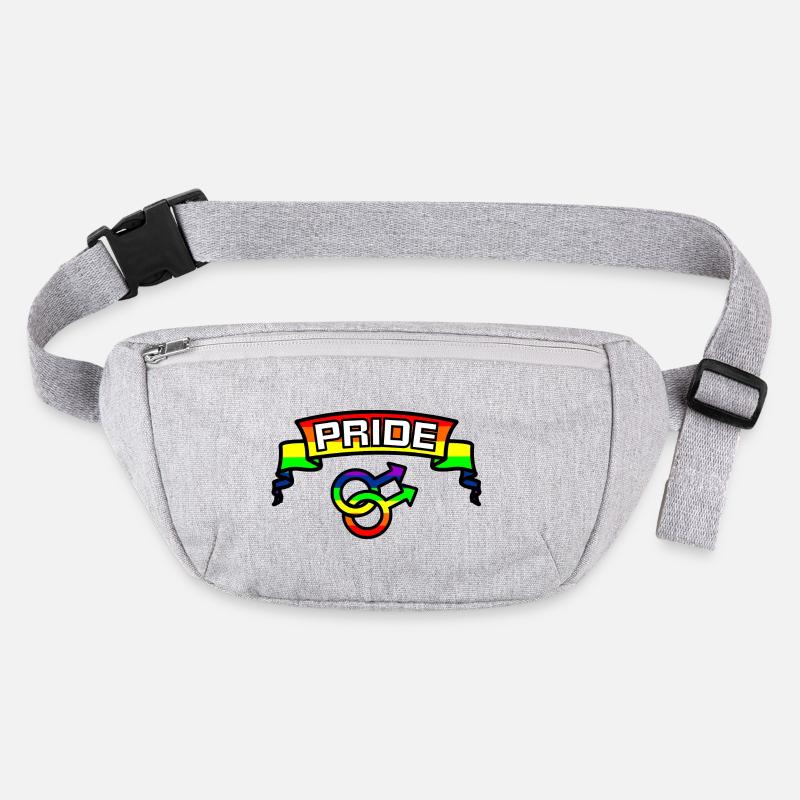 Logo de la gay pride arc-en-ciel 2 Sac banane recyclé Stanley/Stella