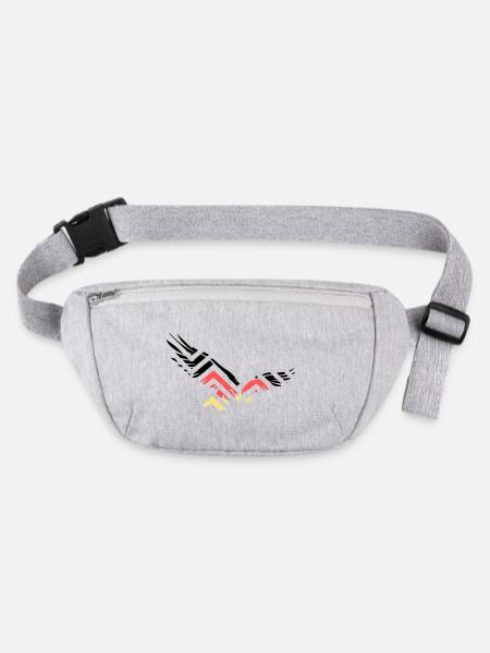 Résumé Fan d’Eagle Allemagne - Sac banane recyclé Stanley/Stella - gris chiné - Devant
