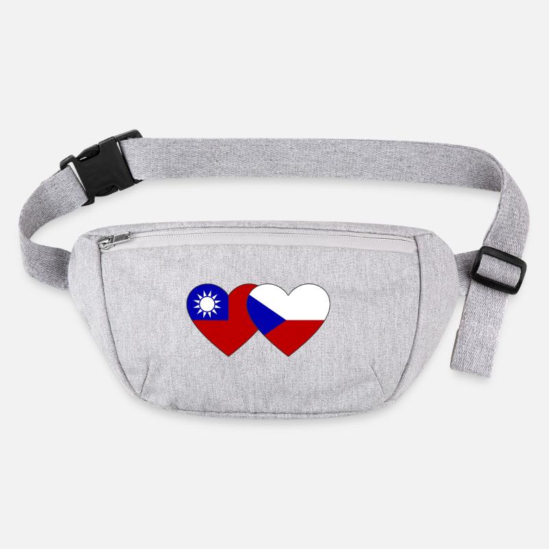 Taïwan République tchèque Flag Heart Sac banane recyclé Stanley/Stella