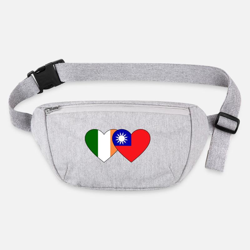 Irlande Taiwan Flag Heart Sac banane recyclé Stanley/Stella