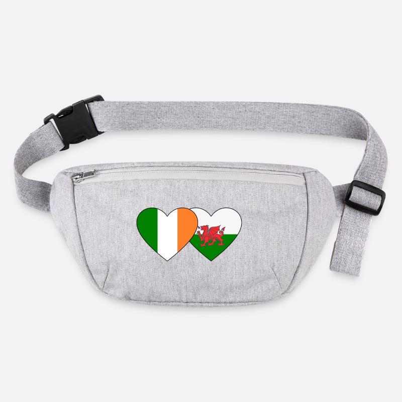 Drapeau de l’Irlande Pays de Galles Coeur Sac banane recyclé Stanley/Stella