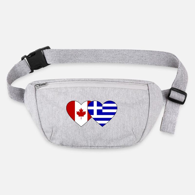 Cœur de drapeau Canada Grèce Sac banane recyclé Stanley/Stella