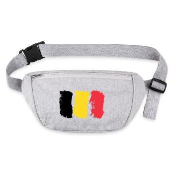 Belgium Flag / Brush - Stanley/Stella recycled Hip Bag  - heather grey - Front