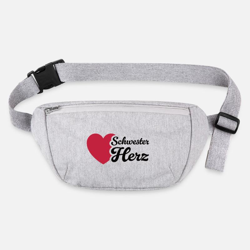 Conception de sœur de cœur avec amour Sac banane recyclé Stanley/Stella