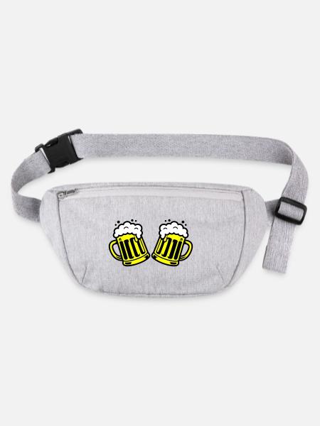 Beer Beer Mug Cheers Comic - Stanley/Stella recycled Hip Bag  - heather grey - Front