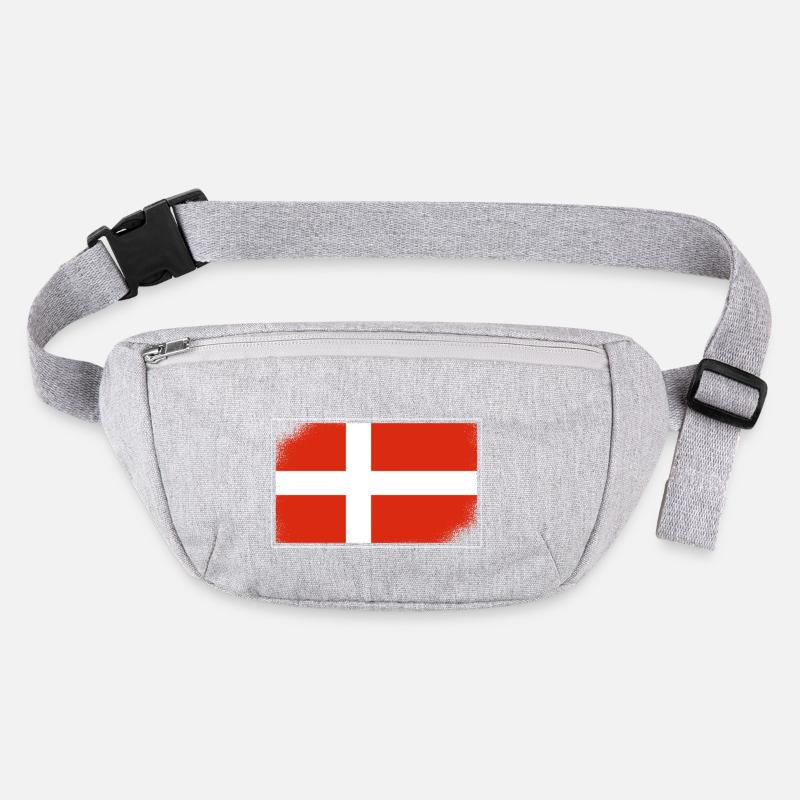 Drapeau du Danemark Scandinavie Drapeau du Danemark Voyage Sac banane recyclé Stanley/Stella