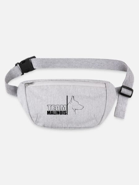 TEAM Malinois Dogs Dog Shepherd Wilsigns - Stanley/Stella recycled Hip Bag  - heather grey - Front
