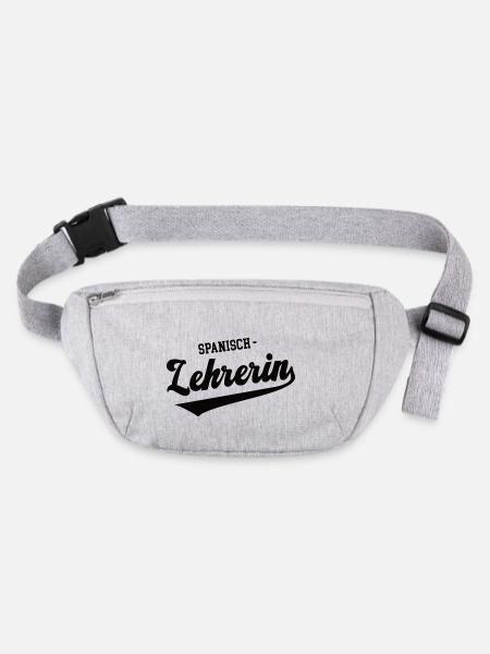 Spanisch Lehrerin Schule Spanischlehrerin Spanish - Stanley/Stella recycelte Gürteltasche - Grau meliert - Vorne
