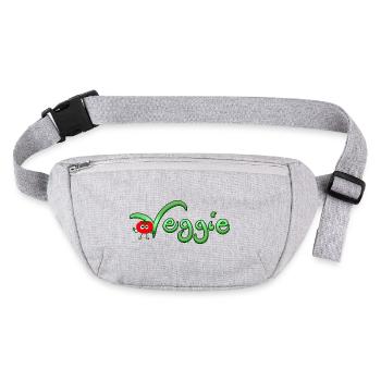Veggie mit Tomate - Stanley/Stella recycelte Gürteltasche - Grau meliert - Vorne