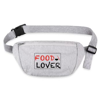 Gourmand (Transparent) - Sac banane recyclé Stanley/Stella - gris chiné - Devant