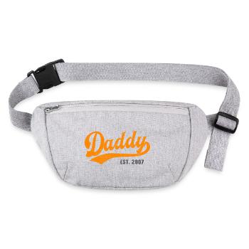 Daddy - Meilleur papa papa du monde - est. 2007 - Sac banane recyclé Stanley/Stella - gris chiné - Devant