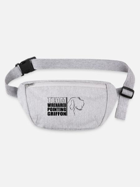 TEAM Wirehaired Pointing Griffon Hunde Wilsigns - Stanley/Stella recycelte Gürteltasche - Grau meliert - Vorne