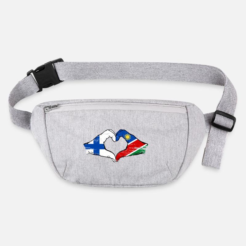 Finnland_Namibia_Flagge_Haende_Herzform_used Sac banane recyclé Stanley/Stella