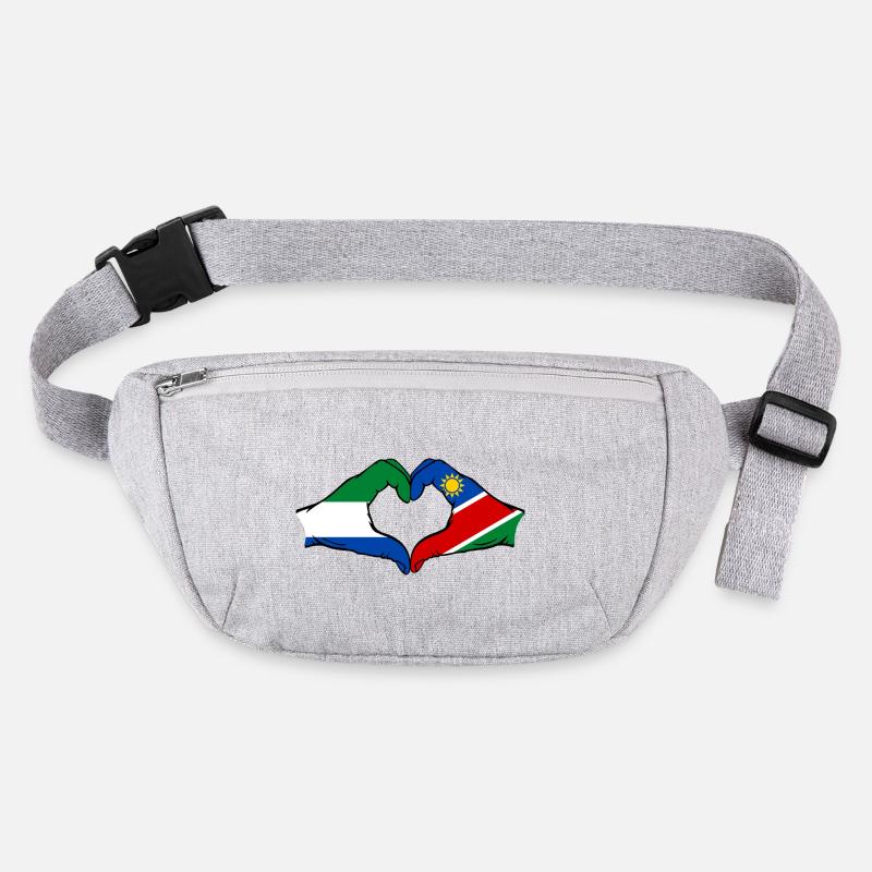 Sierra Leone Namibia Flag Hands Heart Stanley/Stella recycled Hip Bag 