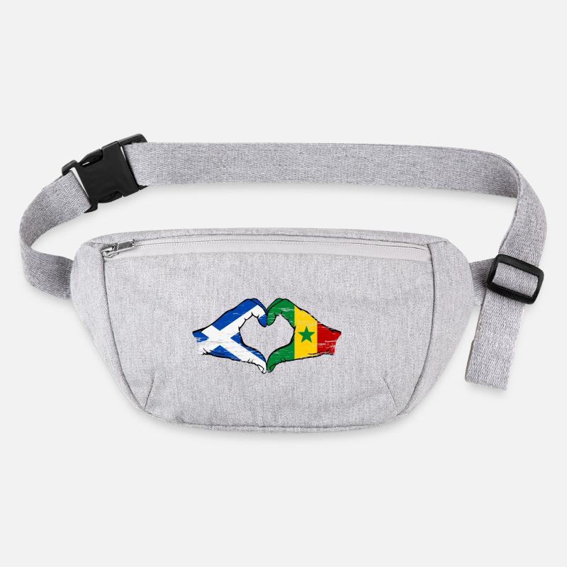 Ecosse Drapeau Sénégal mains forme de coeur utilisé Sac banane recyclé Stanley/Stella